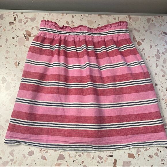 J. Crew Sidewalk Mini Skirt Stripe Linen - Picture 2 of 11